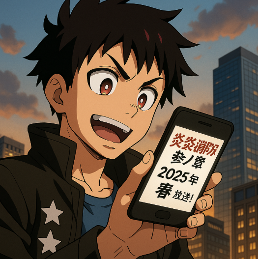 テレビとスマホでアニメ視聴するキャラクターたち