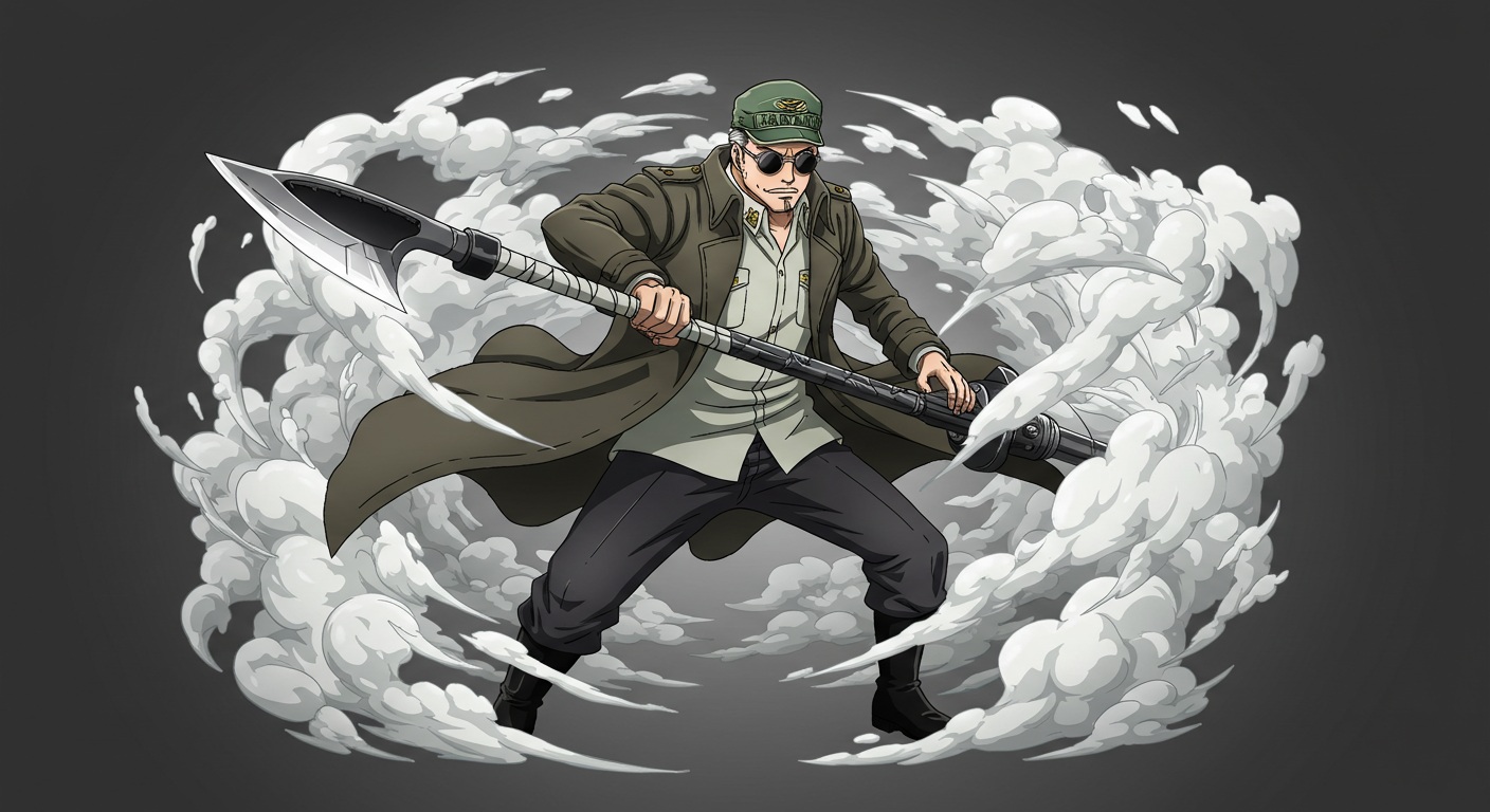 煙を纏ったスモーカーが戦闘モードに入るビジュアル