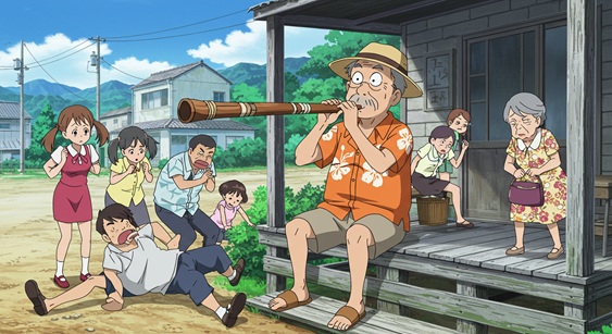 花咲爺-伝家の宝刀、Didgeridooを吹く