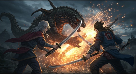 保科宗四郎と怪獣10号の激戦シーン