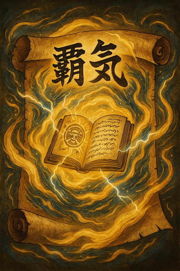 古文書に宿る覇気のイメージ（金色のオーラ）