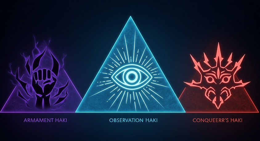 三角配置：Armament／Observation／Conquerorの象徴図