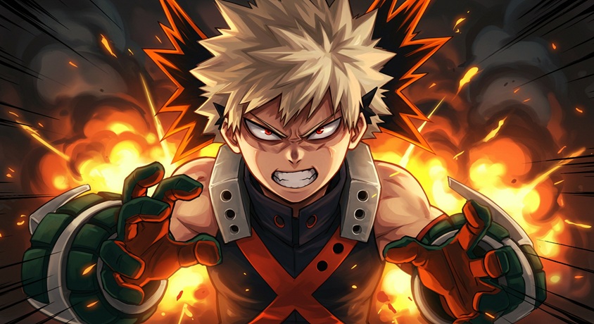 爆豪勝己（爆破）咆哮する瞬間