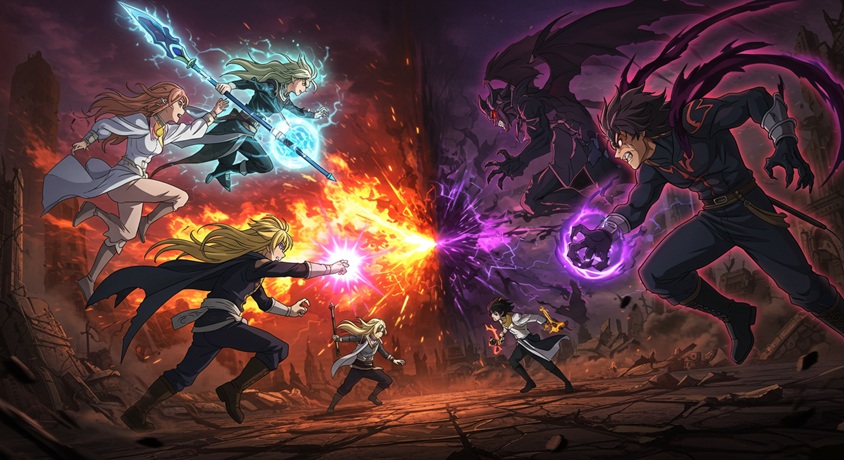 ヒーローとヴィランが対峙する決戦ビジュアル